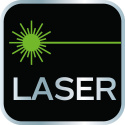 Laser 3D, zielony, walizka, tarcza celownicza, mag