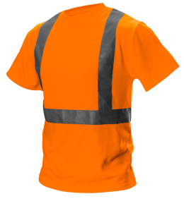 T-shirt ostrzegawczy, pomarańczowy, rozmiar S