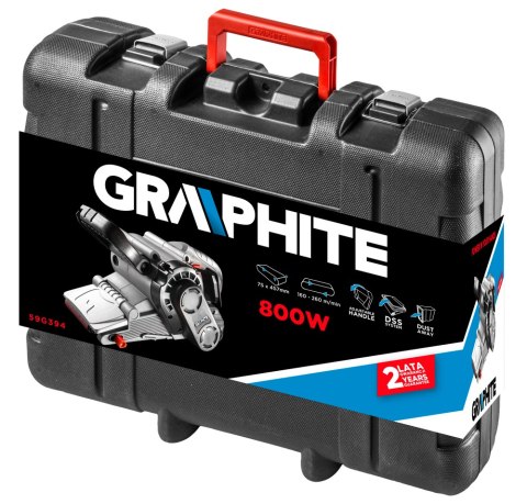Szlifierka taśmowa 800W, 75x457m 59G394 Graphite Szlifierka taśmowa 800W, 75x457m 59G394 Graphite