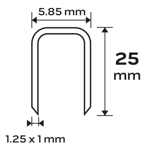 Zszywki galwanizowane 25 mm do zszywacza pneumatycznego Zszywki galwanizowane 25 mm do zszywacza pneumatycznego