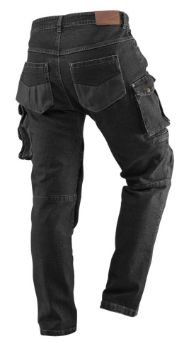 Spodnie robocze DENIM, czarne, rozmiar XXL