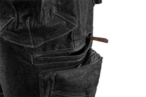 Krótkie spodenki robocze DENIM, czarne, rozmiar M Krótkie spodenki robocze DENIM, czarne, rozmiar M