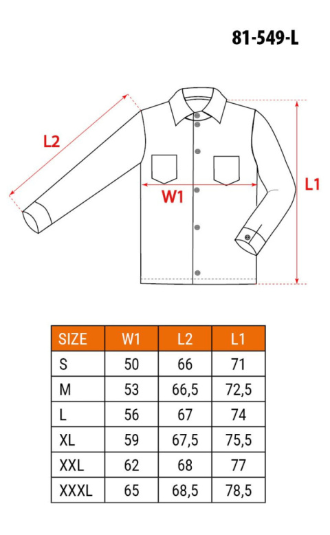 Koszula robocza DENIM, rozmiar L 81-549 Neo Koszula robocza DENIM, rozmiar L 81-549 Neo