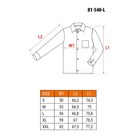 Koszula flanelowa krata czerwona 81-540-L NEO Koszula flanelowa krata czerwona 81-540-L NEO