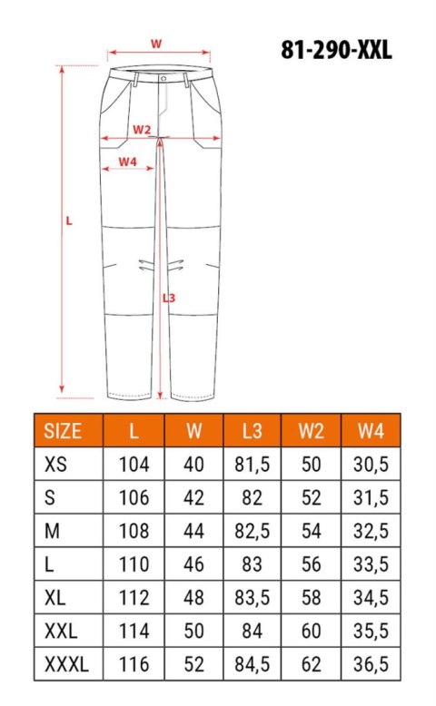 Spodnie robocze PREMIUM,4 way stretch 81-290-XXL Neo Spodnie robocze PREMIUM,4 way stretch 81-290-XXL Neo