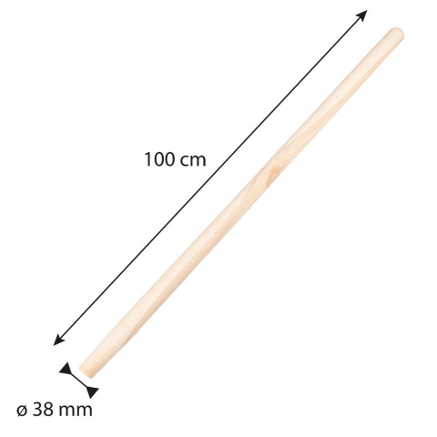Trzonek drewniany bukowy prosty 100cm 15G062 Verto Trzonek drewniany bukowy prosty 100cm 15G062 Verto