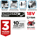 Pilarka ukosowa Energy+ 18V Li-lon, tarcza 210 x 30 mm, obroty 3000 min-1, bez akumulatora, 58GE12