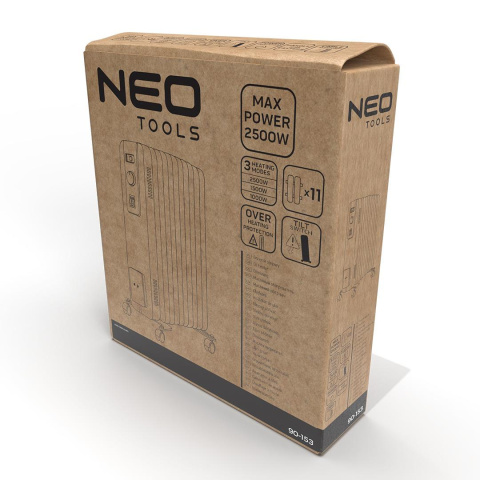 Grzejnik olejowy 2500W 11 żeber 90-153 NEO Grzejnik olejowy 2500W 11 żeber 90-153 NEO