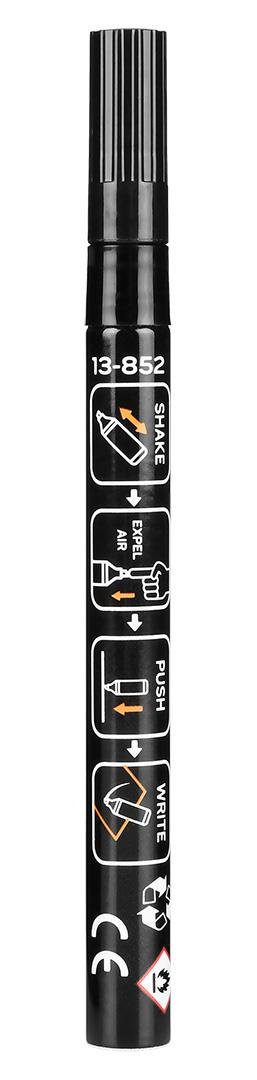 Marker budowlany, czarny, permanentny, wodoodporny, lakierowy, aluminiowy, 4 Marker budowlany, czarny, permanentny, wodoodporny, lakierowy, aluminiowy, 4