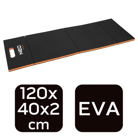 Składana mata do pracy pod samochodem, 1200 x 400 x 23 mm, 3 war Składana mata do pracy pod samochodem, 1200 x 400 x 23 mm, 3 war