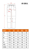 Spodnie robocze OUTDOOR, 4 way stretch, musztardowo-szare,