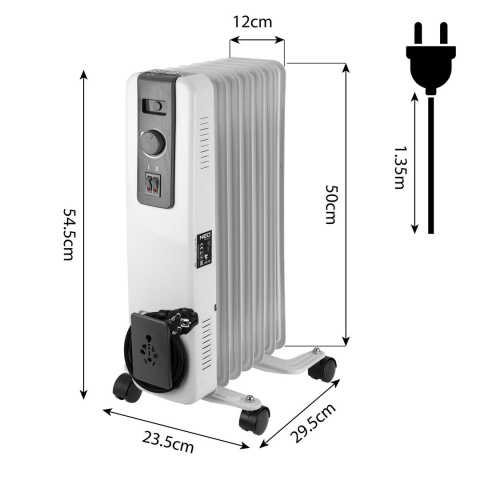 Grzejnik olejowy 1500W Grzejnik olejowy 1500W