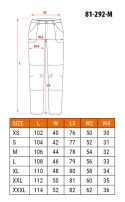 Spodnie robocze OUTDOOR, 4 way stretch, musztardowo-szare, ro