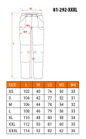 Spodnie robocze OUTDOOR, 4 way stretch, musztardowo-szarmiar XXXL