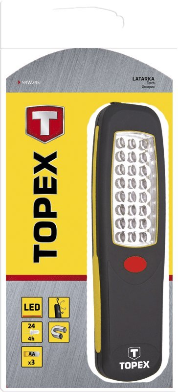 Lampa warsztatowa 24 LED 3AA 94W245 TOPEX Lampa warsztatowa 24 LED 3AA 94W245 TOPEX