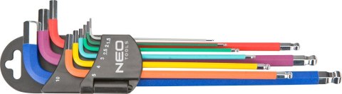 Klucze HEX 1.5-10 mm, zestaw 9 szt. 09-512 NEO Klucze HEX 1.5-10 mm, zestaw 9 szt. 09-512 NEO
