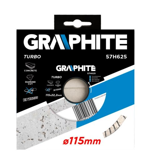 Tarcza diamentowa 115 x 22.2 mm, turbo 57H625 Tarcza diamentowa 115 x 22.2 mm, turbo 57H625