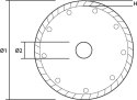 Tarcza diamentowa 125 x 22.2 mm, turbo super cienk