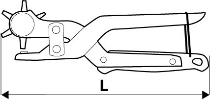 Dziurkacz rewolwerowy 240 mm TOPEX 32D424 Dziurkacz rewolwerowy 240 mm TOPEX 32D424