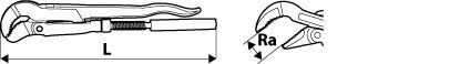 Klucz do rur typ "90", 1.0", 330 mm 34D751 TOPEX Klucz do rur typ "90", 1.0", 330 mm 34D751 TOPEX