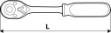 Grzechotka odgięta 1/2", 255 mm 38D542 TOPEX