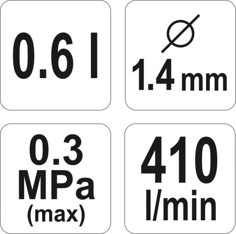 PISTOLET LAKIERNICZY HVLP 0,6L 1,4 MM YT-2340 YATO PISTOLET LAKIERNICZY HVLP 0,6L 1,4 MM YT-2340 YATO