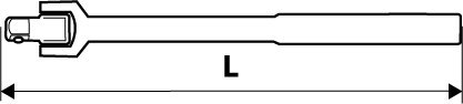 Rękojeść z przegubem 1/2", 250 mm Rękojeść z przegubem 1/2", 250 mm