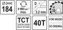 TARCZA WIDIOWA 184X40TX30 MM