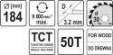 TARCZA WIDIOWA 184X50TX30 MM