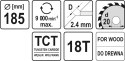 TARCZA WIDIOWA 185X18TX20MM