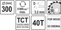 TARCZA WIDIOWA 300X40TX30 MM