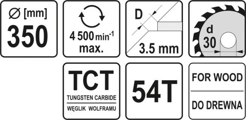 TARCZA WIDIOWA 350X54TX30 MM TARCZA WIDIOWA 350X54TX30 MM