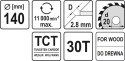 TARCZA WIDIOWA DO DREWNA 140X30TX20MM