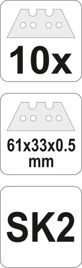 OSTRZA TRAPEZOWE 10SZT OSTRZA TRAPEZOWE 10SZT