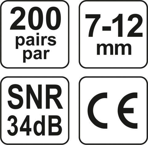 ZATYCZKI DO USZU Z PIANKI 34dB (200par) ZATYCZKI DO USZU Z PIANKI 34dB (200par)
