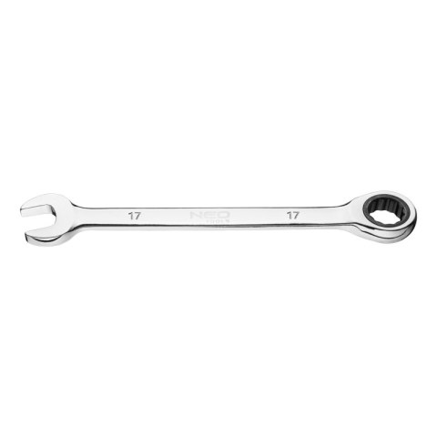 KLUCZ PŁASKO-OCZK Z GRZECHOTKĄ 19mm 09-068 NEO KLUCZ PŁASKO-OCZK Z GRZECHOTKĄ 19mm 09-068 NEO