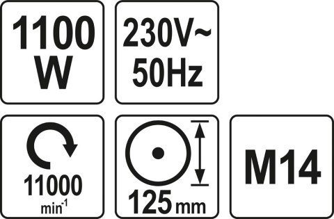 SZLIFIERKA KĄTOWA 1100W SZLIFIERKA KĄTOWA 1100W
