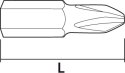 Końcówki wkrętakowe PZ1 x 25 mm, 2 szt.