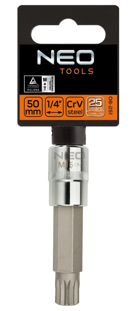 Końcówka Spline na nasadce 1/2", M10 x 100 mm Końcówka Spline na nasadce 1/2", M10 x 100 mm