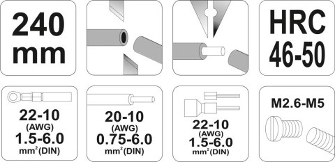 SZCZYPCE DO ŚCIĄGANIA IZOLACJI 240MM YT-22930 YATO SZCZYPCE DO ŚCIĄGANIA IZOLACJI 240MM YT-22930 YATO