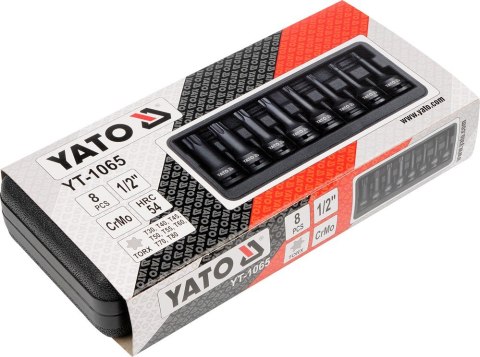 ZESTAW TRZPIEN. KLUCZY UDAR. TORX 8CZ. YT-1065 YAT ZESTAW TRZPIEN. KLUCZY UDAR. TORX 8CZ. YT-1065 YAT