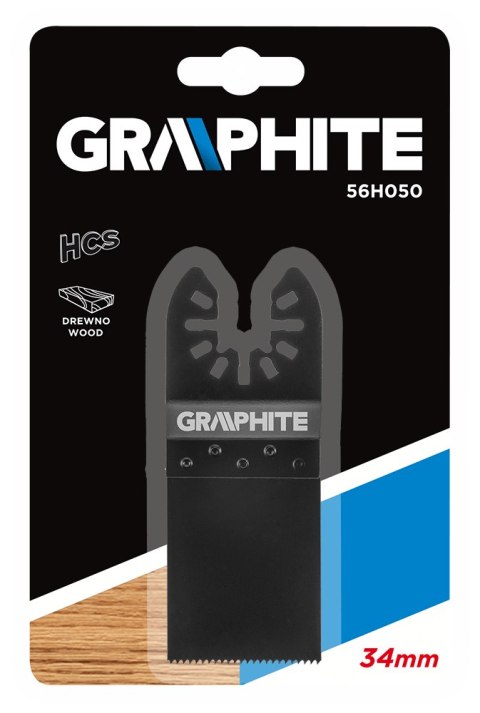 Brzeszczot HCS do drewna, 34 mm 56H050 GRAPHITE Brzeszczot HCS do drewna, 34 mm 56H050 GRAPHITE