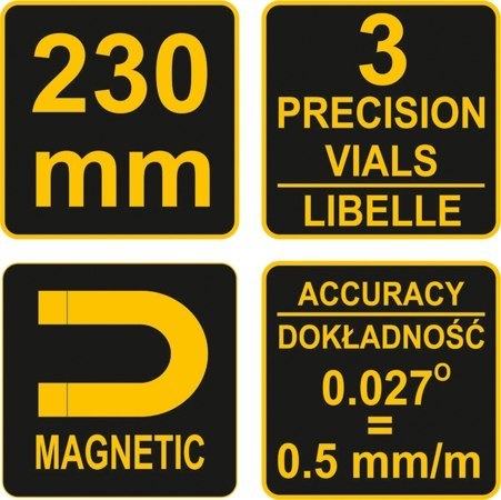 POZIOMNICA TORPEDO 230 MM 16301V VOREL POZIOMNICA TORPEDO 230 MM 16301V VOREL
