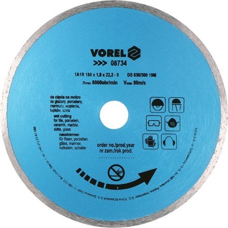 TARCZA DIAMENTOWA 230MM /PEŁNA/ 08735V VOREL TARCZA DIAMENTOWA 230MM /PEŁNA/ 08735V VOREL