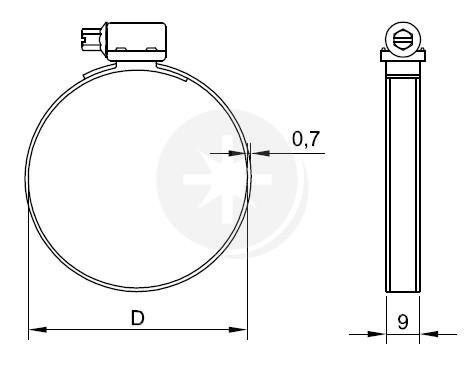 OPASKA ŚLIMAKOWA 130-150MM STAL OCYNKOWANA Q1013 OPASKA ŚLIMAKOWA 130-150MM STAL OCYNKOWANA Q1013
