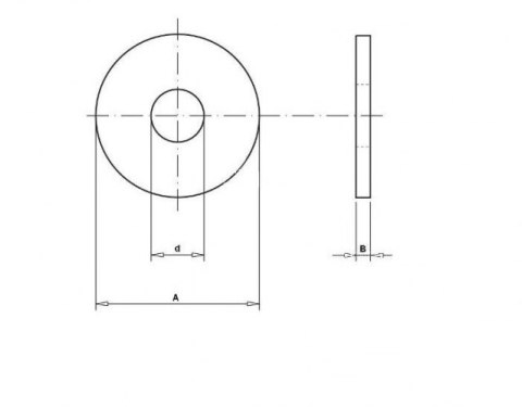PODKŁADKA OKRĄGŁA DO DREWNA M10x34 1KG Q335 PODKŁADKA OKRĄGŁA DO DREWNA M10x34 1KG Q335
