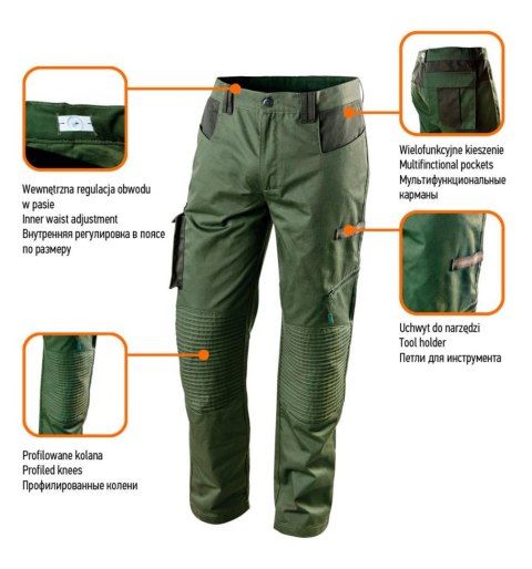Spodnie robocze CAMO olive, rozmiar M 81-222 NEO Spodnie robocze CAMO olive, rozmiar M 81-222 NEO