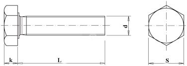 ŚRUBA Z ŁBEM SZEŚCIOKĄTNYM 18x60 k8.8 1szt Q7119 ŚRUBA Z ŁBEM SZEŚCIOKĄTNYM 18x60 k8.8 1szt Q7119