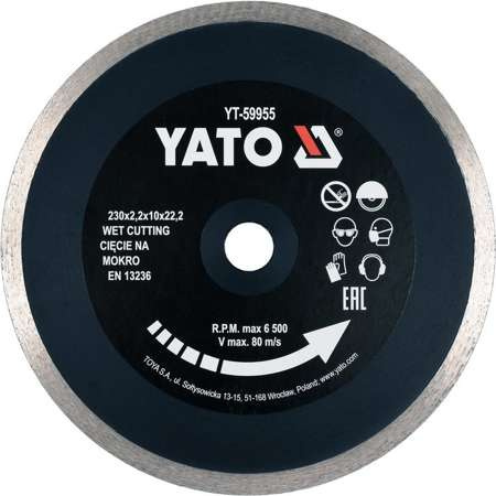 TARCZA DIAMENTOWA CIĄGŁA 230MM YT-59955 YATO TARCZA DIAMENTOWA CIĄGŁA 230MM YT-59955 YATO