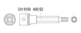 KLUCZ TRZPIENIOWY SPLINE 1/2" M8 L100mm YT-0452 YATO KLUCZ TRZPIENIOWY SPLINE 1/2" M8 L100mm YT-0452 YATO